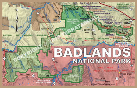 Badlands NP MapMagnet