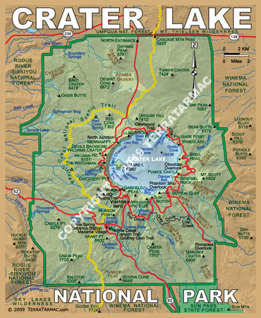 Crater Lake NP MapMagnet