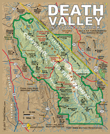 Death Valley NP MapMagnet