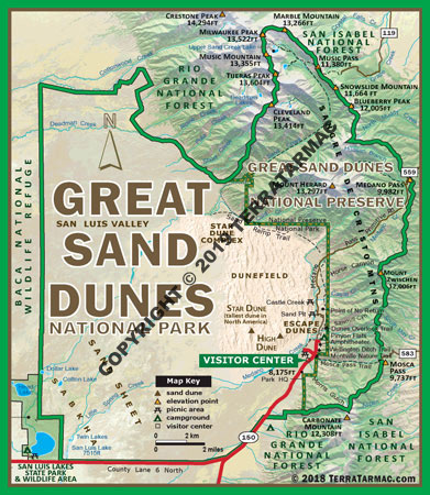 Great Sand Dunes NP MapMagnet