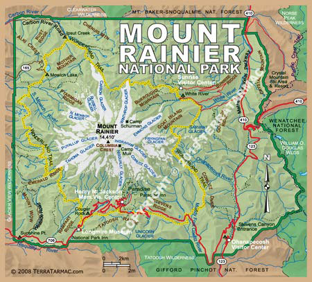 Mount Rainier NP MapMagnet