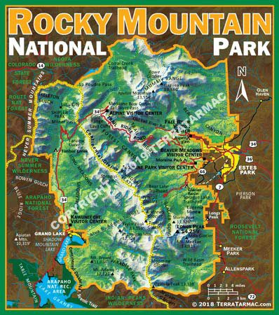 Rocky Mountain NP MapMagnet