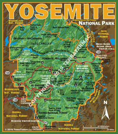 Yosemite NP MapMagnet