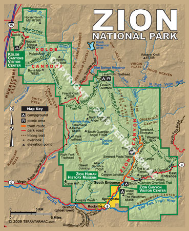 Zion NP MapMagnet